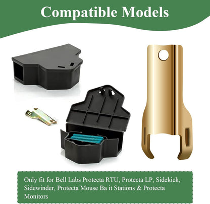 10 Pcs Metal Mouse Station Key Replacement, Fit for Bell Labs Protecta RTU, LP, Sidekick, Sidewinder, Mouse Ba it Stations & Protecta Monitors, in Home & Commercial Environment