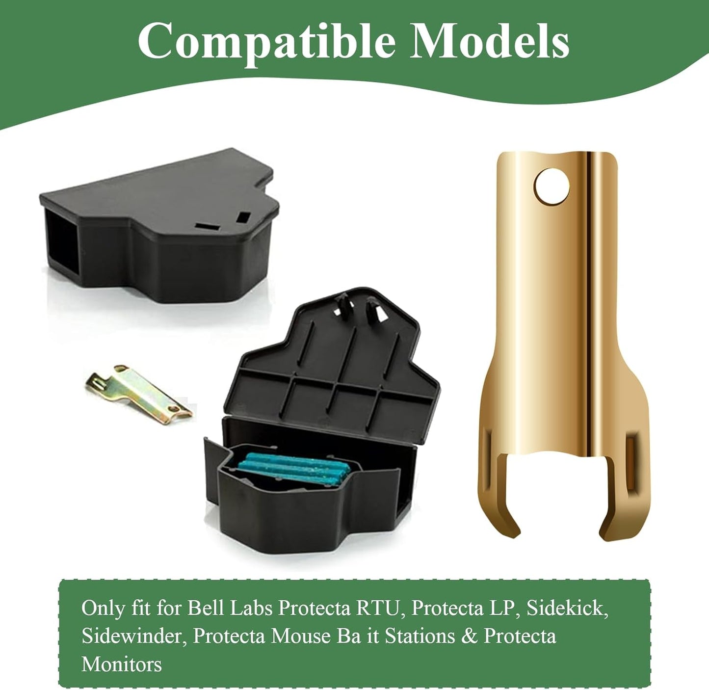 5 Pcs Metal Mouse Station Key Replacement, Fit for Bell Labs Protecta RTU, LP, Sidekick, Sidewinder, Mouse Ba it Stations & Protecta Monitors, in Home & Commercial Environment