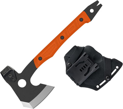 OKNIFE Otacle A1 Survival Hatchet & Camping Axe, 4 in 1 Full Tang Tactical Axe, G10 Non-Slip Grip Tomahawk with Durable Kydex Sheath