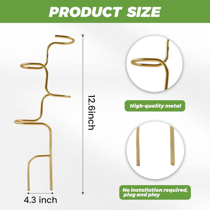3PCS Indoor Plant Support – Durable Metal Garden Stakes for Monstera, Flowers & Herbs – 12.6 Inch Trellis for Indoor & Outdoor Plants, Easy-to-Use Support Structures