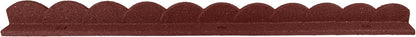 Playsafer L Shaped Flexible Rubber Scalloped Edger for Lawns Landscaping and Playground | Easy No Dig Installation| 4' Long (2, Red)