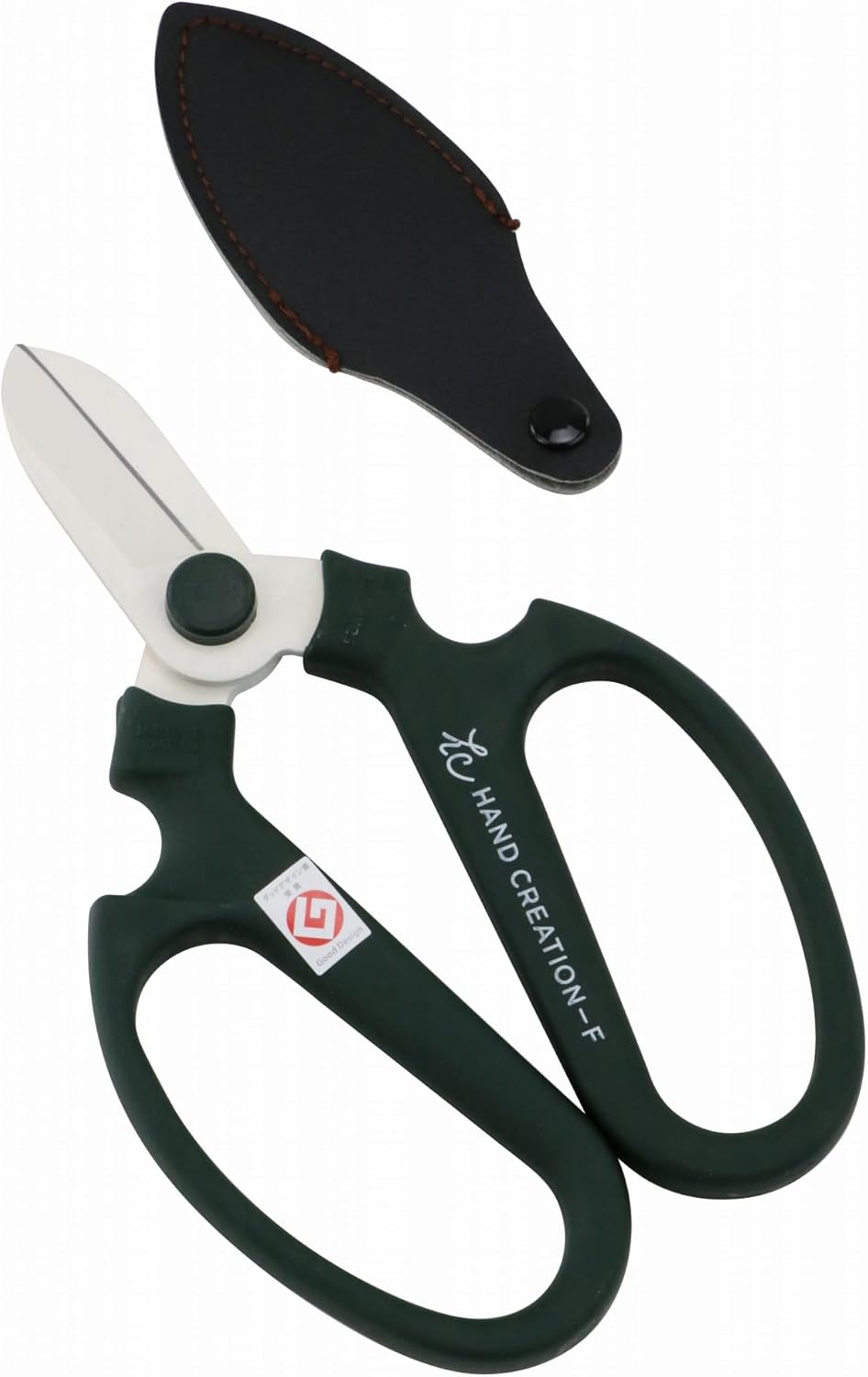 Japanese Florist Scissors – Professional Ultra Sharp Flower Shears Made in JAPAN for Ikebana Floral Design & Gardening SAKAGEN HAND CREATION F-170 (Moss Green)