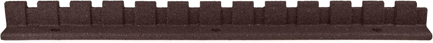 Playsafer L-Shaped Flexible Rubber Castle Edger for Lawns Landscaping and Playgrounds | Easy No Dig Installation (1 Pack, Brown)