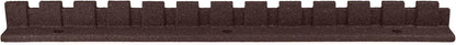 Playsafer L-Shaped Flexible Rubber Castle Edger for Lawns Landscaping and Playgrounds | Easy No Dig Installation (4 Pack, Brown)