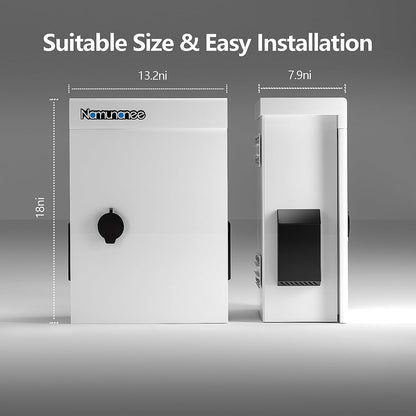 Outdoor Electrical Box with Thermostat and Fan, Cold-Rolled Steel Plate, Aluminum Alloy Back Beam, One-Piece Ventilation Design, IP65 Waterproof, Wall/Pole Mounted. (17.7" x 13.7" x 7.9")
