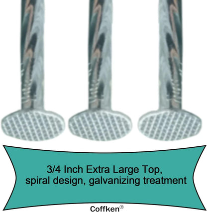 12" Heavy Duty Spiral Landscape Spikes - Solid Galvanized Metal Garden Stakes for Fixing Paver Edging, Weed Barriers, Artificial Lawn, Tent, Garden Plants and More (50 Pack)