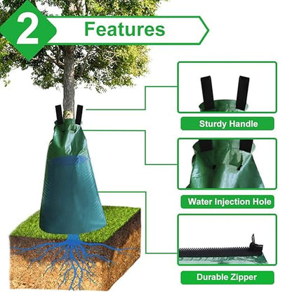 vensovo 4 Pack Tree Watering Bag - 20 Gallon Slow Release Tree Watering Bag, Tree Automatic Irrigation Bag with Zipper