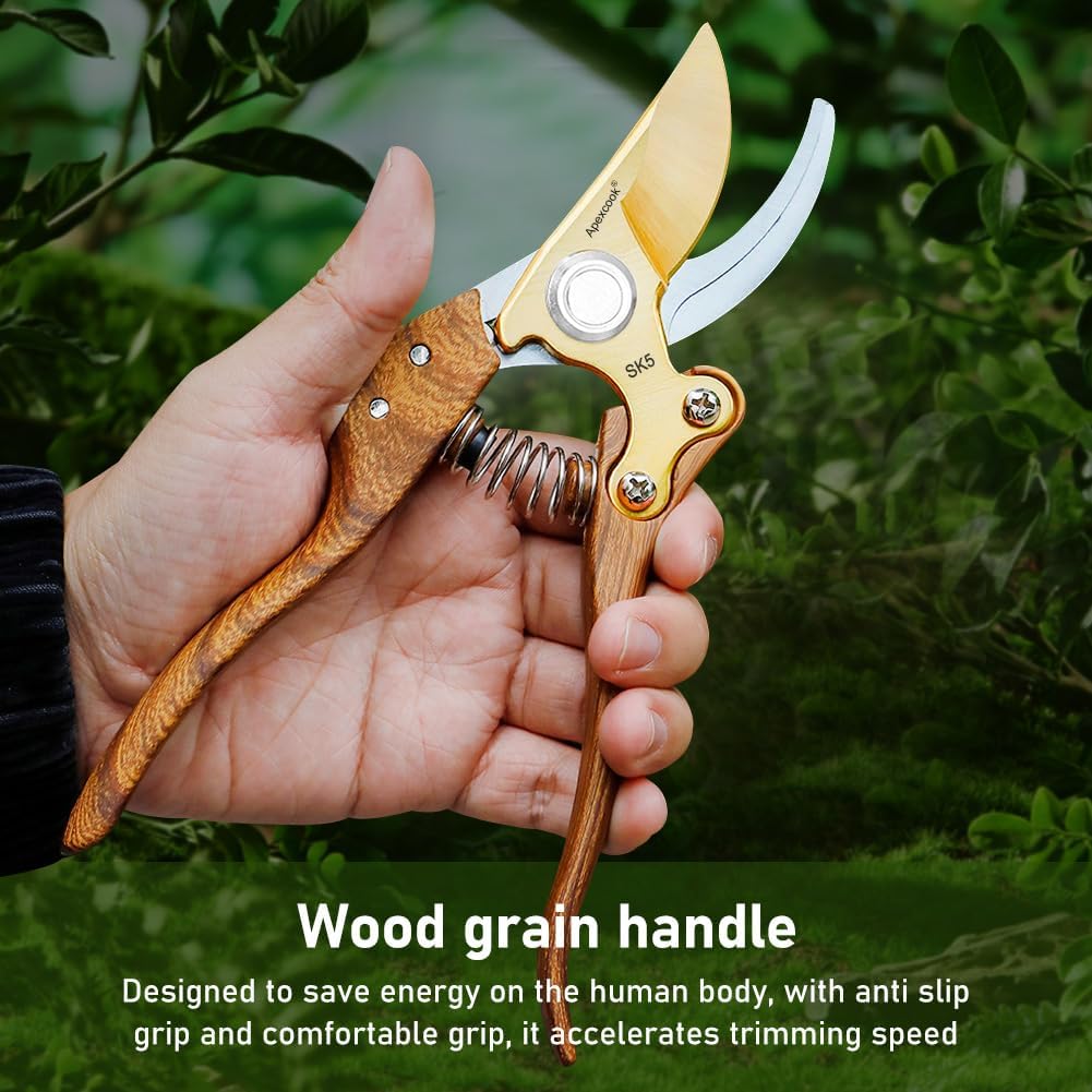 Garden Shears, Handheld Pruning Shears for Heavy Duty, Ergonomic Gardening Tools for Pruning Branches, Plants, Shrubs and Vines, Professional Sharp Garden Scissors (Modern Garden Scissors)
