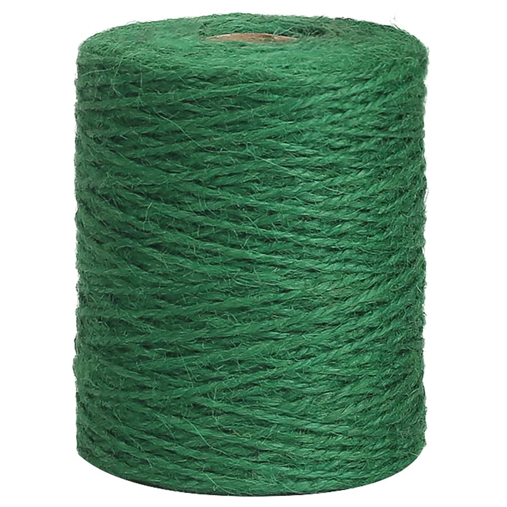 Vivifying Garden Twine, 656 Feet 2mm Green Plant Ties, Strong Jute Twine String for Climbing