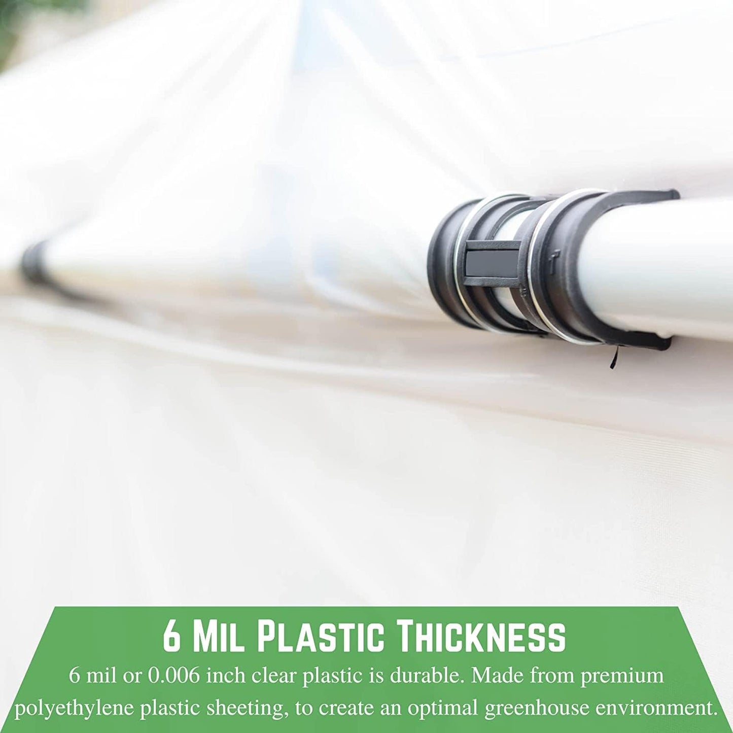 Farm Plastic Supply - Clear Greenhouse Plastic Sheeting - 6 mil - (24' x 100') - 4 Year UV Resistant Polyethylene Greenhouse Film, Hoop House Green House Cover for Gardening, Farming, Agriculture