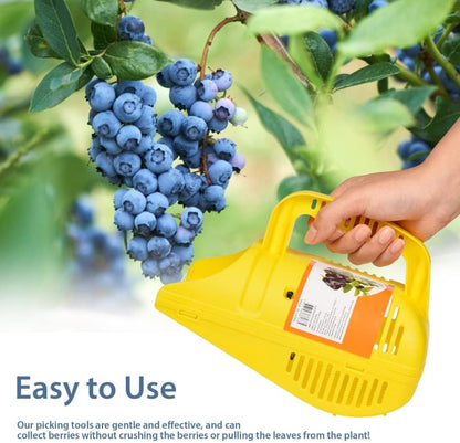 Blueberry Picker, Plastic Blueberry Picker Scoop Blue Berry Picking Rake for Cranberries Blueberries lingonberries Strawberries Blackberries Currants (Yellow 22 * 14 * 17cm)