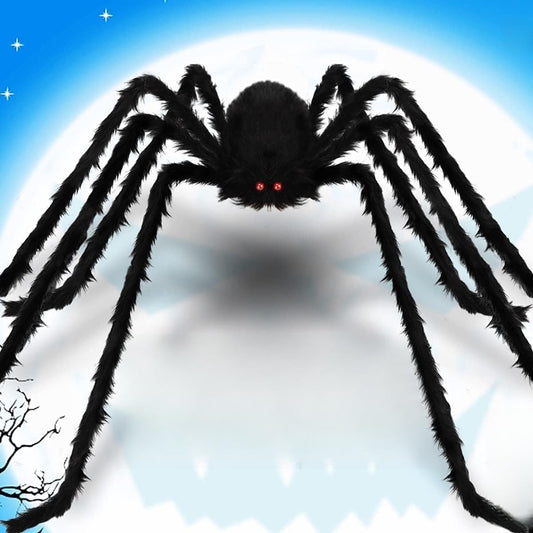 98IN/8.2FT/250CM Halloween Giant Spider Decorations: Largest Fake Scary Hairy Spider - Halloween