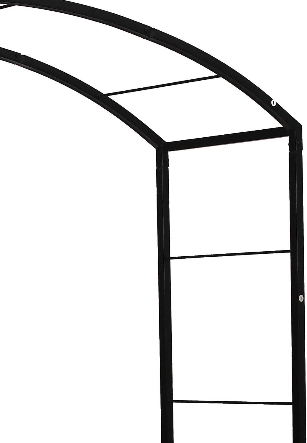 Steel Garden Arch, 7'2" High x 4'7" Wide, Garden Arbor for Various Climbing Plant, Outdoor Garden Lawn Backyard