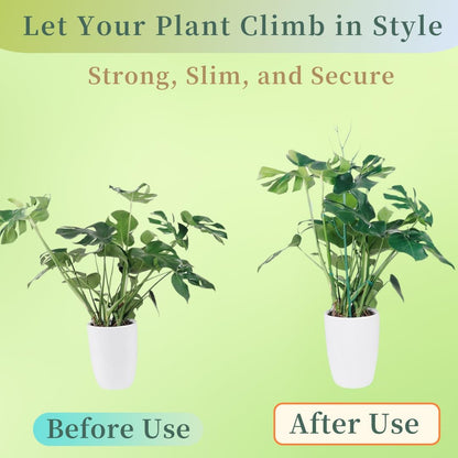 6 Pack Stackable Plant Support Stakes, 43inch Climbing Plant Sticks Structures for Monstera with Garden Ties, Durable Alternative to Moss Pole for Indoor Outdoor Plants