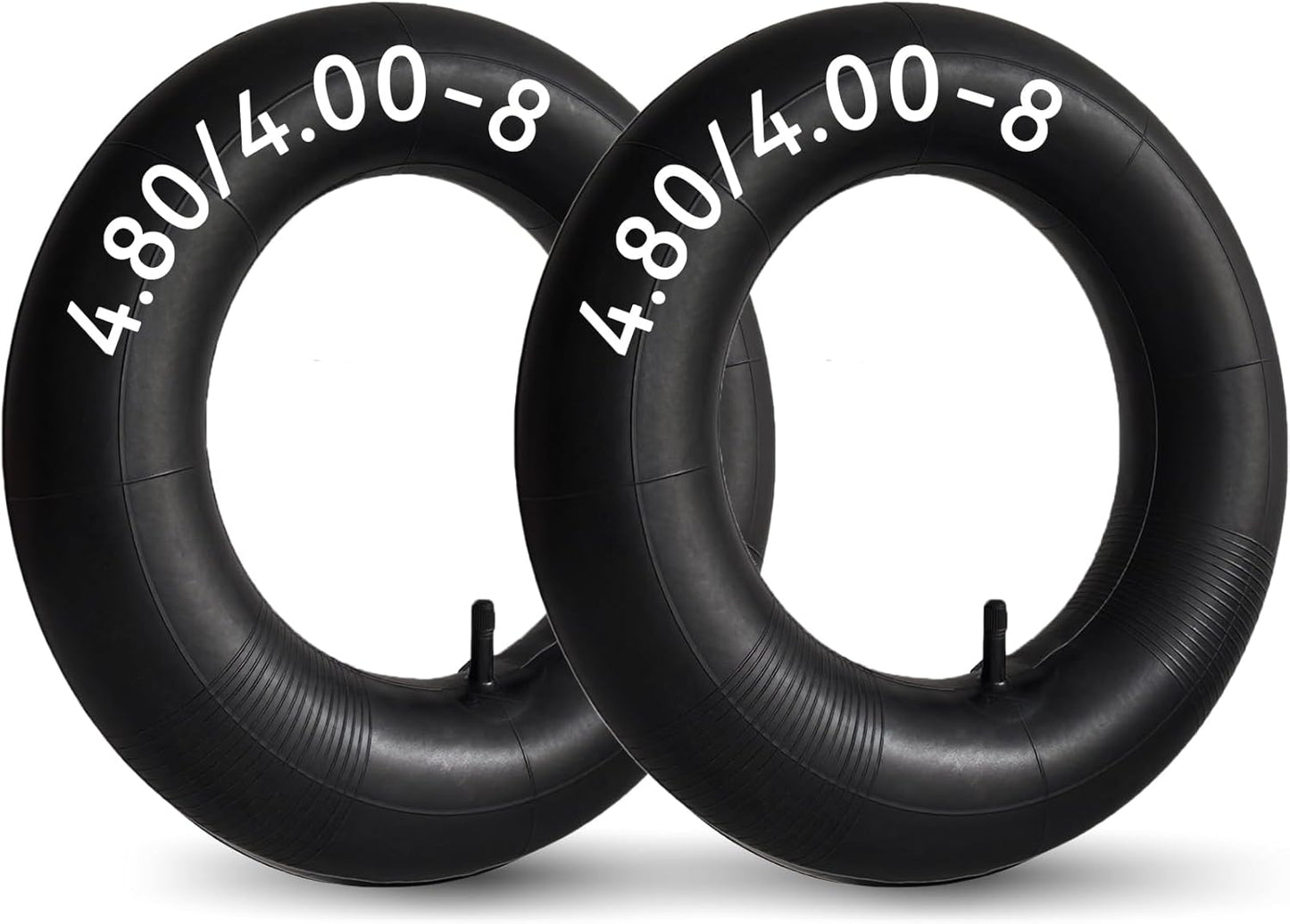 4.80/4.00-8" Inner Tubes 4.80-8 4.00-8 480/400-8 with Straight Valve Stem for Wheelbarrow, Hand Truck, Garden Cart, Mowers Pack of 2