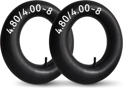 4.80/4.00-8" Inner Tubes 4.80-8 4.00-8 480/400-8 with Straight Valve Stem for Wheelbarrow, Hand Truck, Garden Cart, Mowers Pack of 2