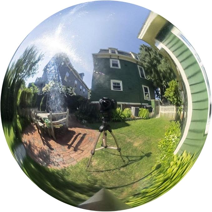 8pcs 2.4-6in Mirror Garden Spheres, Seamless Silver Stainless Steel, Props for Photography, Colorful Home Addition