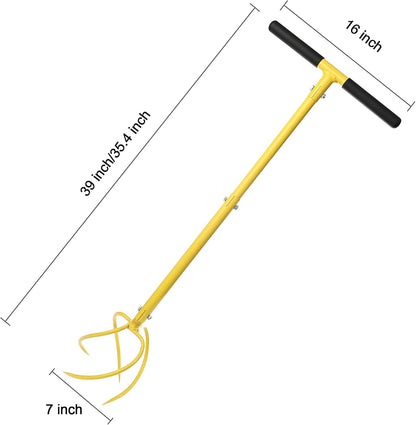 Garden Hand Tiller Garden Claw Twist Tiller Cultivator Tiller Soil Lossener Lawn Aerator Areator Loosen, Rototiller, Garden Bed and Plant Box Cultivator, Garden Tools.