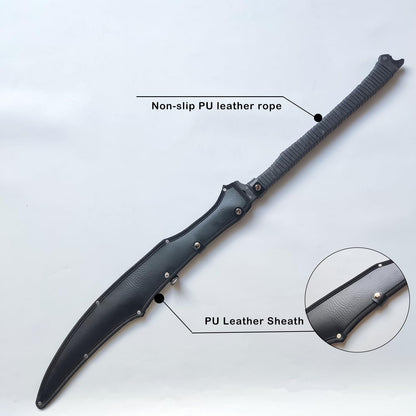 Full Tang Carbon Steel Machete Sword with Sheath for Practice, Outdoor Use, Collection-41.3 Inch