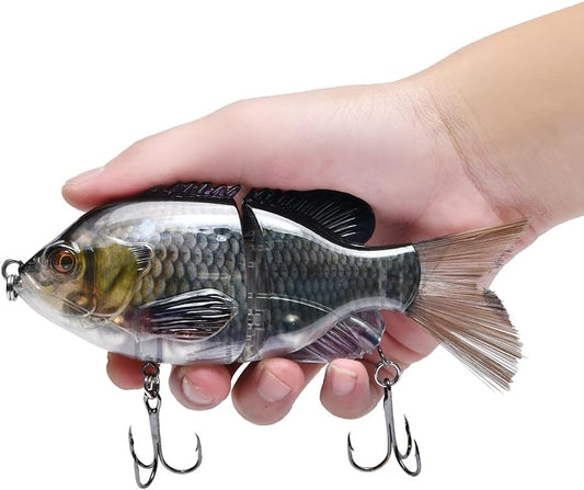 5.9in Multi Jointed Swimbait Fishing Lures Bait,2 Segment Big Giant Sinking Fishing Bass