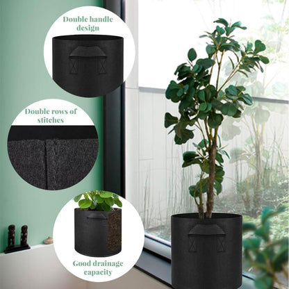 6 Pcs Lily Plant Pots for Pond, 2 Gallons Aquatic Pond Planter, Breathe Reusable Grow Bags with Handles for Aquatic Plants, Water Lily, Lotus, Potato,Onion,Flowers