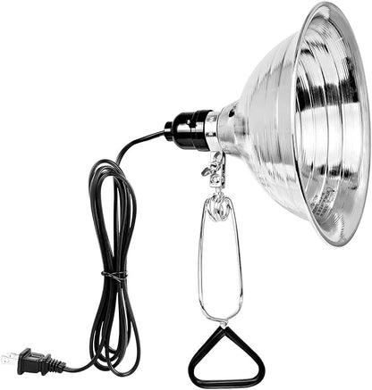 Simple Deluxe Clamp Light with 8.5 Inch Adjustable Aluminum Reflector, Suit for E26 Socket Max 150 Watt Lamp (No Bulb Included), 6 Feet 18/2 SPT-2 Cord, 1 Pack