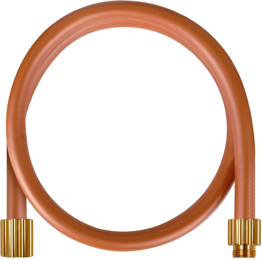 Worth Short Lead-in Hybrid Garden Hose 5/8 in. x 4 ft. -Kink Free, No Leaking, Male/Female Fittings -Heavy Duty Durable Flexible Lightweight Water Pipe -Brass Aluminum Ends for Household & Yard Use