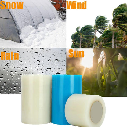 Greenhouse Plastic Sheeting Tape, 2" x108' Greenhouse Clear Plastic Film Repair Tape Tunnel Tape, 6mil Reinforced Polyethylene Tapes for Seaming and Sealing (2" x108')