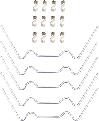 100x Thick Stainless Steel "W" Wire "Z" Fixing Elite Greenhouse Repair Glazing Clips (50x W Glazing Clip and 50x Z Fixing Clip)