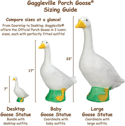 Fox Valley Traders Gaggleville Porch Goose Bundle Goose and Baby Statue – Charming Outdoor Decorative Figurine for Garden, Patio, or Entryway Accent