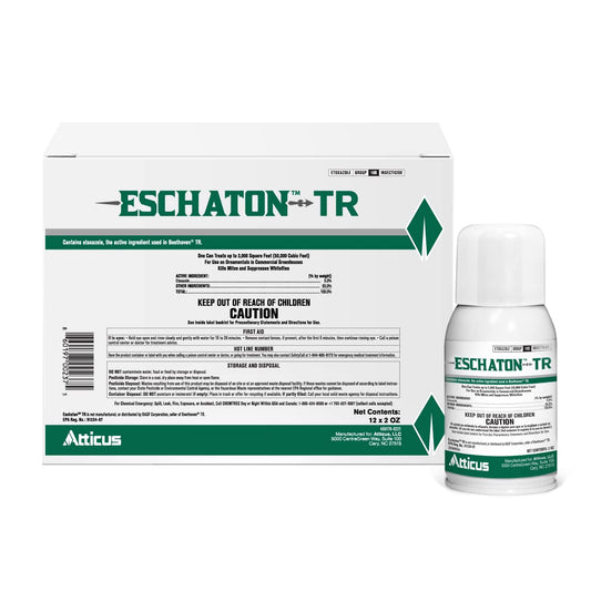 Atticus Eschaton TR Greenhouse Fogger (2oz Can) - Total Release Etoxazole Insecticide/Miticide - Kills Mites and Suppresses Whiteflies (12 Pack)