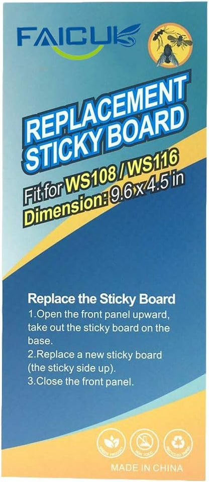 Faicuk Replacement Glue Board for WS108 Wall Sconce Fly Light - Pack of 10