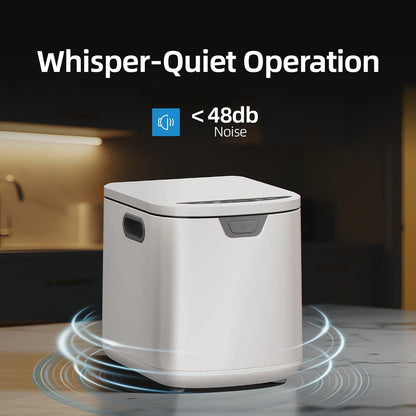 Compost Bin for Kitchen - 4L Countertop Composter with Odorless Auto-Cleaning, Turns Food Waste to Fertilizer in 5 Hours, for Indoor Home Use