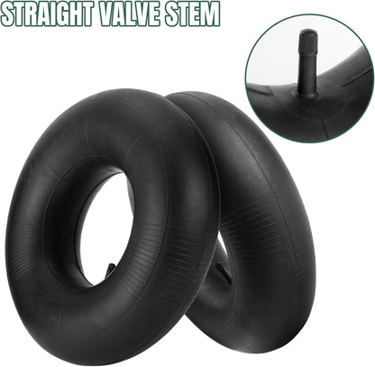 15x6.00-6" Inner Tube with Straight Valve Stem (2-Pack) - Heavy Duty Replacement Tire Tubes for Lawn Mower, Snow Blower, Riding Mowers, ATVs, Golf Carts