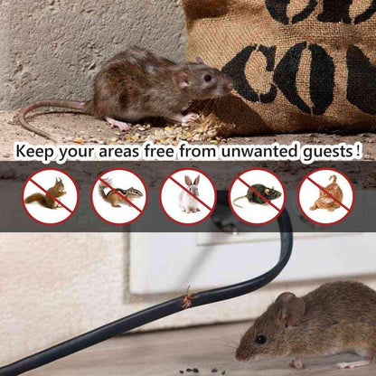 Rodent Repellent Battery Operated Ultrasonic Mouse Repeller for Car Engines Squirrel Pest Repeller Under Hood Rat Repellent Mice Deterrent for House Garage Attic Indoor 1 Pack