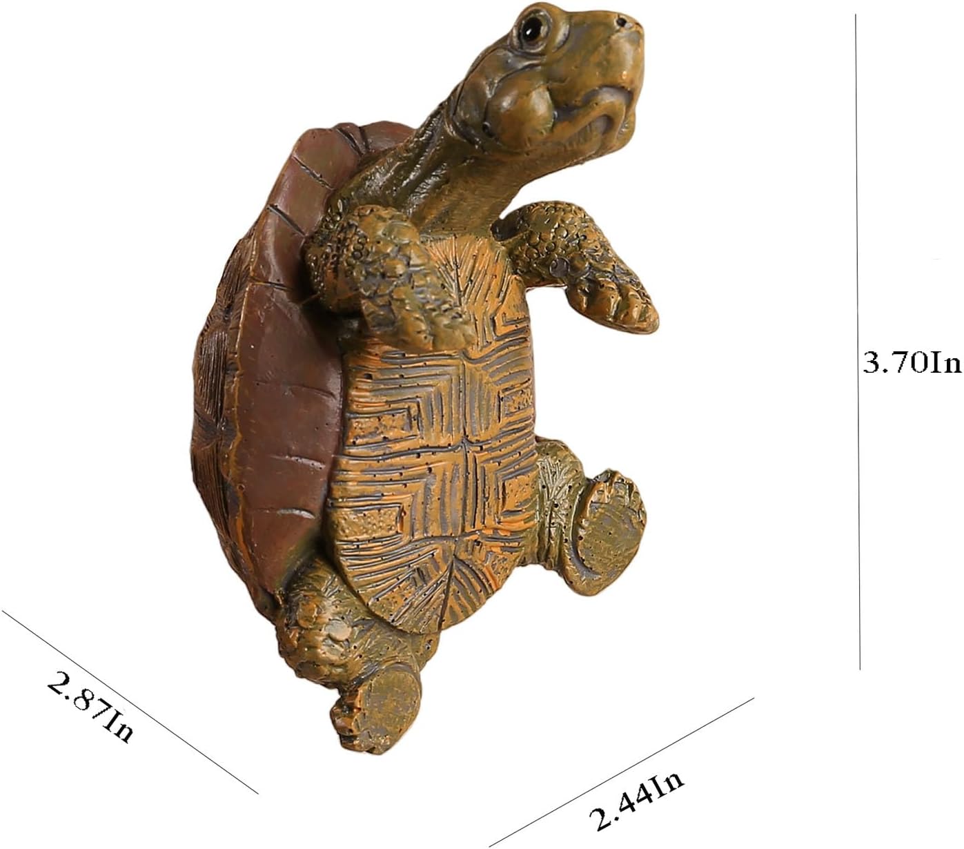 Banax Turtle Flower Pot Hanger, Resin Turtle Figurine, Cute Animal Hanging Resin Turtles Decor, Flower Pot Gift, Can Be Used As Garden Decoration Plant Decoration（Light Brown）