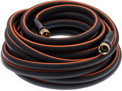 EASTRANS Heavy Duty Garden Hose 5/8 in x 25 ft, Flexible Water Hose with 3/4" Solid Brass Connector Outdoor, Car wash, Lawn