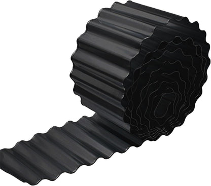 Metal Landscape Edging,10 Inch×20FT Corrugated Metal Garden Edging Border Heavy Duty Garden Borders Edging Lawn Edging for Garden,DIY Flower Beds,Lawns,Pathway (Black)