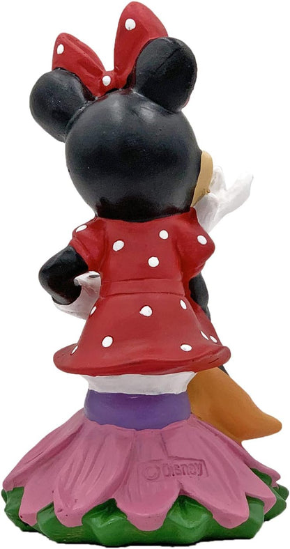 Disney Minnie Mouse Sitting on a Flower Everyday Outdoor Garden Statue, 6 inches Tall, Officially Licensed Disney Product