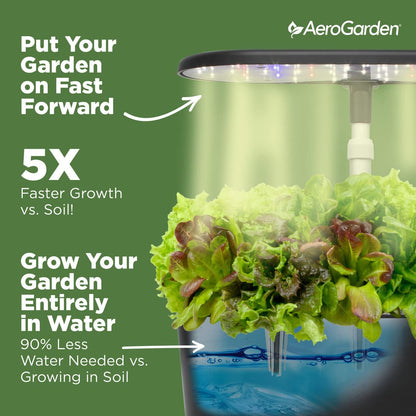 Indoor Hydroponic Garden with LED Grow Light, 9 Pod Smart Herb Garden System with Auto Timer, 30W Full Spectrum Light, Countertop Indoor Plant Growing Kit with Vacation Mode