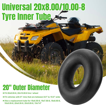 20x8.00-8" 20x10.00-8" Inner Tubes, 2 Pack Heavy Duty Replacement Tire Inner Tubes 20x8-8, 20x10-8 with Straight Valve Stem for Lawn Mowers, Tractors, Hand Trucks, Wheelbarrows, Trolleys, Wagons