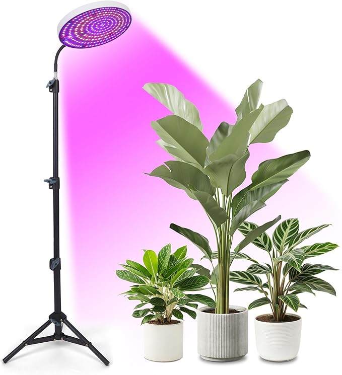 Grow Light with Stand,288 LEDs Full Spectrum Plant Light for Indoor Plants,Tripod Standing Grow Lights for Indoor Plants,3 Modes Floor Grow Plant Lamp for Plants Greenhouse Veg Bloom Light