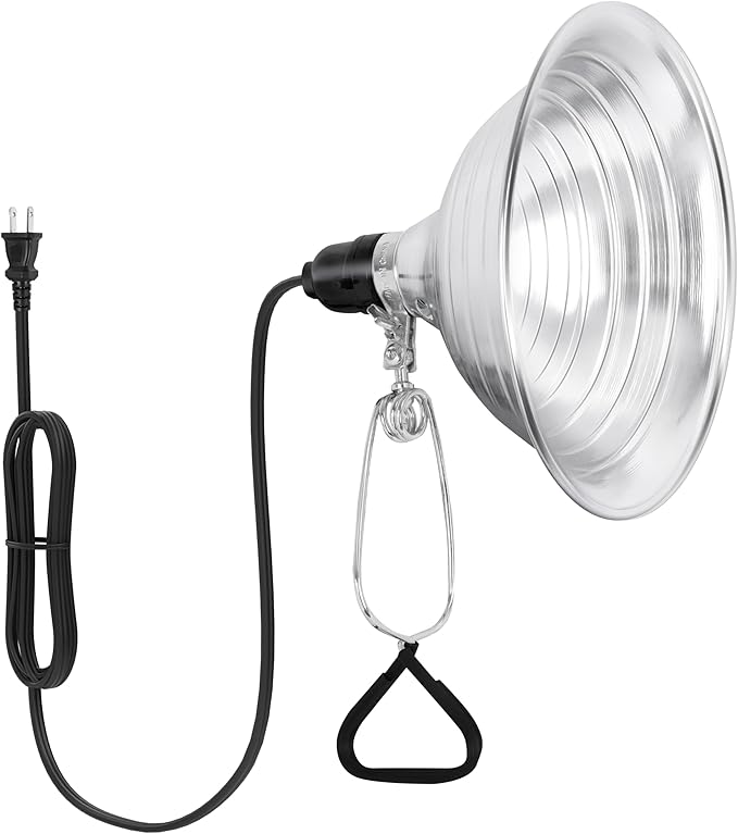 Simple Deluxe Clamp Lamp Light with 8.5 Inch Aluminum Reflector Up to 150 Watt E26 Socket (No Bulb Included) 6 Feet 18/2 SPT-2 Cord,Silver, 1 Pack