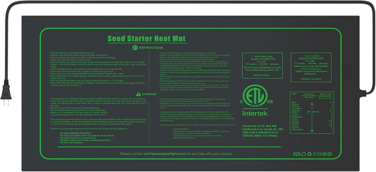 iPower Seedling Heat Mat Waterproof Durable Germination Station Warm Hydroponic Pad for Indoor Home Gardening Seed Starter