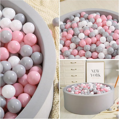 TRENDPLAY Plastic Balls for Ball Pits 2.2 Inch, Pack of 50 100 200 500 Hollow Balls, Perfect for Toddler Baby Pools,Party,Festival Decoration