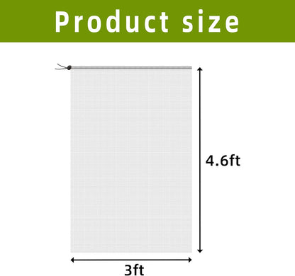 Alpurple 2 PCS Insect Bird Barrier Netting Mesh with Drawstring- 4.6 x 3 Ft Garden Bug Netting Plant Cover- Fruit Tree Net for Protect Plant Fruits Citrus Flower from Insect Bird Eating