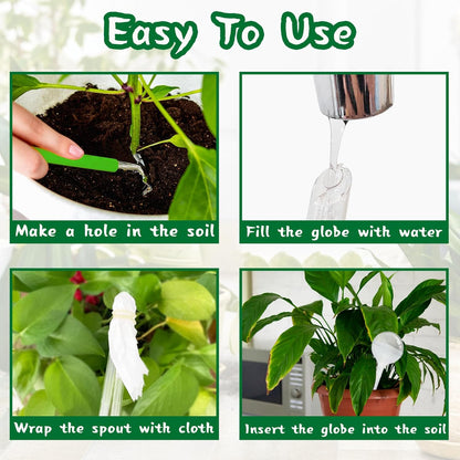 20 PCS Clear Plant Watering Globes,Plastic Self-Watering Bulbs,Self Watering Planter Insert Plant Accessories for Plants Indoor,Outdoor,Flowerpot,Home Garden(Large,Medium,Small)