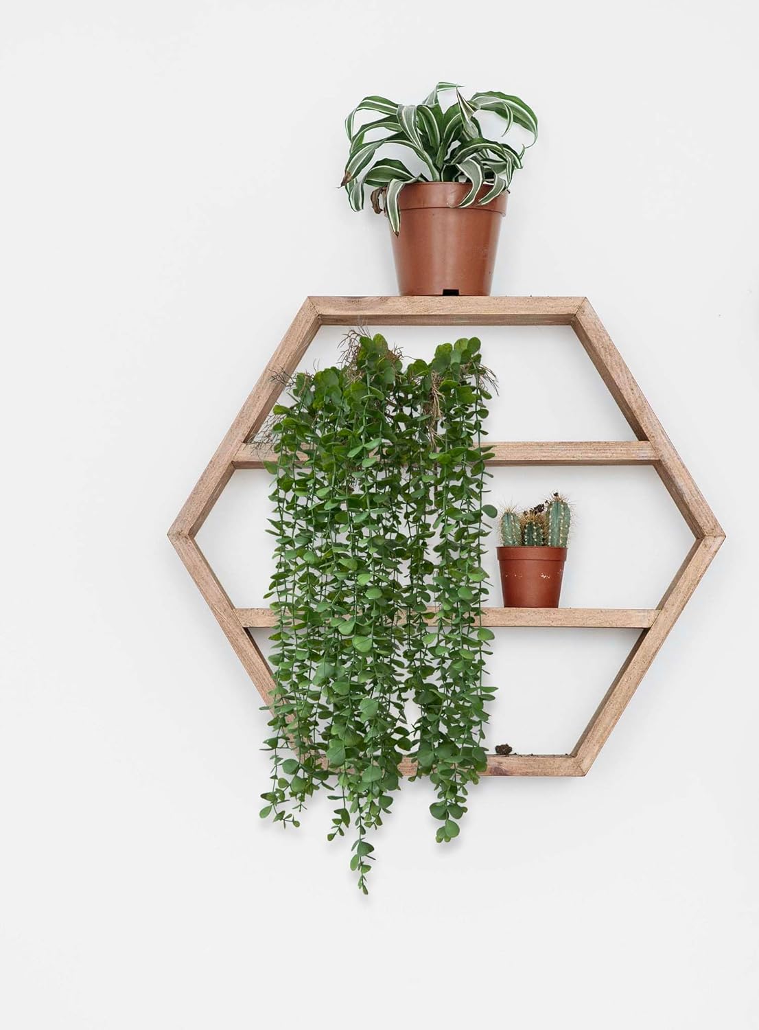 3 Eucalyptus Stems Artificial Hanging Plant, Fake Plastic Hanging Greenery Stems with Roots for Home Farmhouse Wall, Ceiling, Bathroom, Mantle, Outdoors Porch Decorations (3, Eucalyptus)