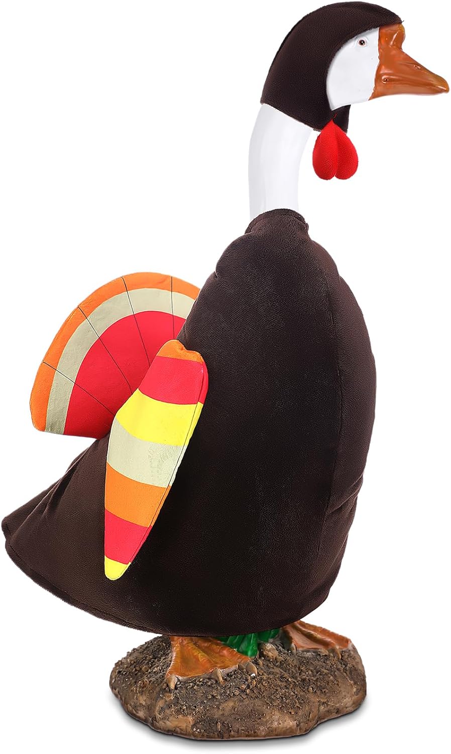 Thanksgiving Turkey Goose Outfit Porch Goose Outfits Yard Clothes Silly Lawn Shirt for 23'' Cement Plastic Duck Decorations