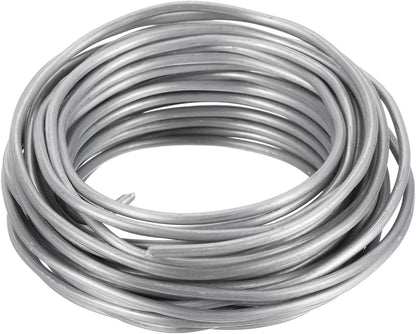 PATIKIL 3.5mm Bonsai Training Wire, Floral Wire Stems Anodized Aluminum Tree Wire 32.8 Feet Total for Gardening Branch Fixing, Silver Tone